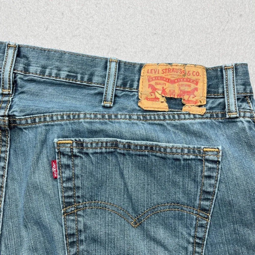 Levi's 559 Relaxed‎ Straight Jeans Blue Mid Wash Denim 42x32 Mens Workwear